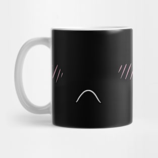 Embarrassed Anime Mouth Black Mug